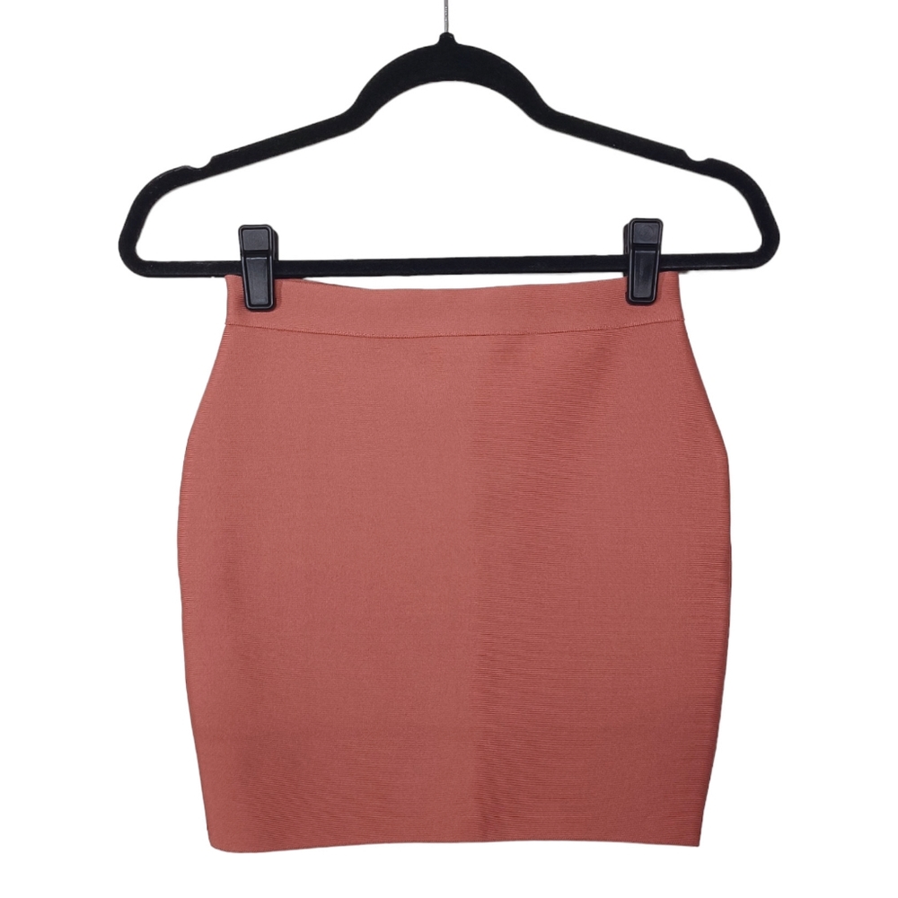 TIC TOC Mauve Pink Bodycon Mini Bandage Stretchy Skirt Medium